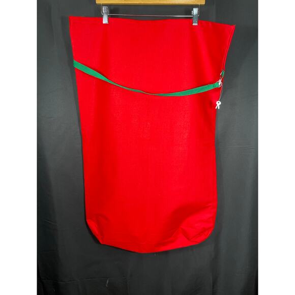 Vintage House Of Lloyd, Large Red Fabric Christmas Gift Bag, With Lock, 1988 - Picture 3 of 5